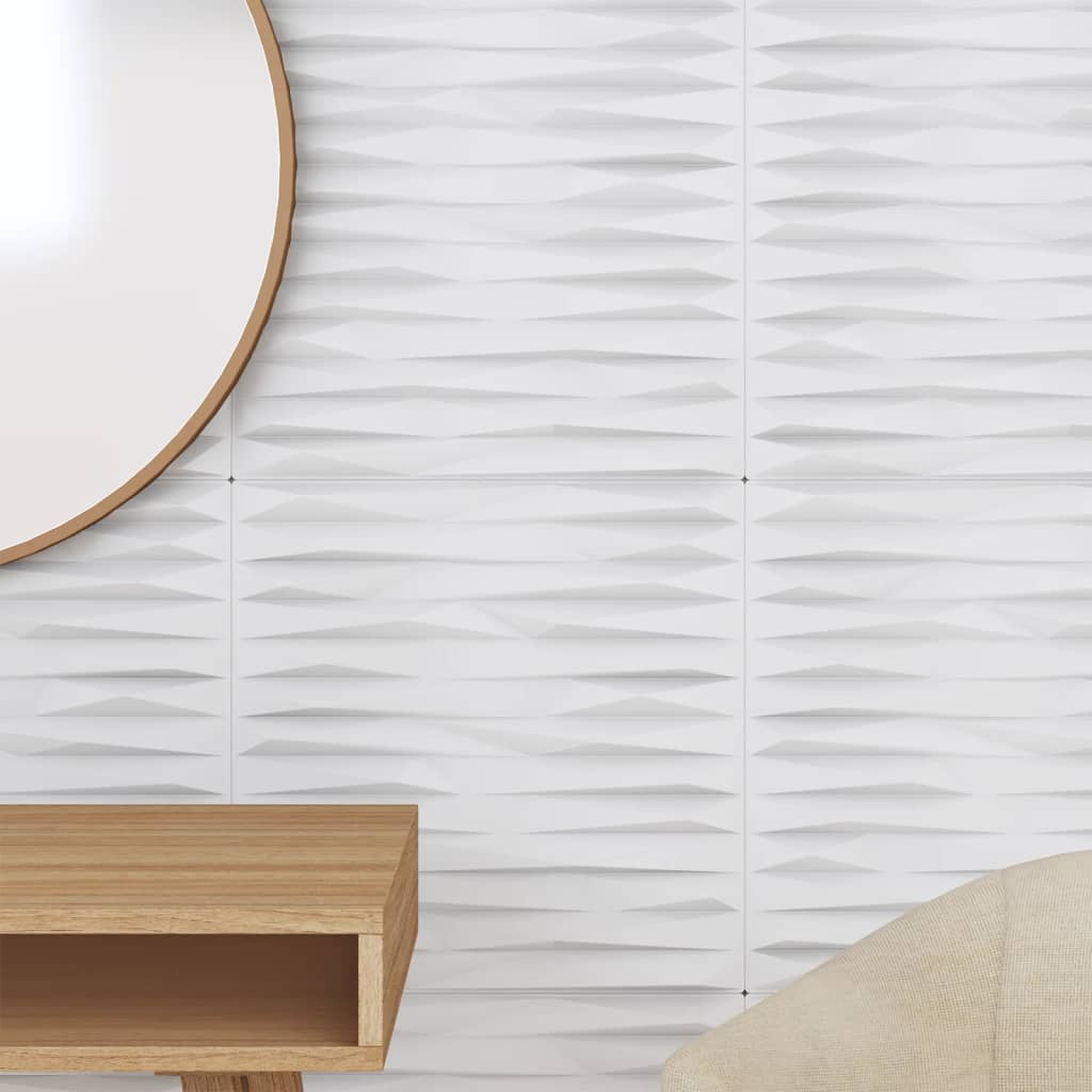 vidaXL Panouri de perete 12 buc. alb 50x50 cm XPS 3 m² piatră vidaXL Panouri de perete 12 buc. alb 50x50 cm XPS 3 m² piatră