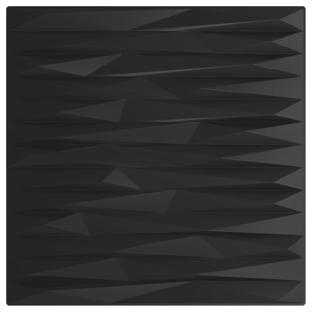 vidaXL Panouri de perete 24 buc. negru 50x50 cm XPS 6 m² piatră