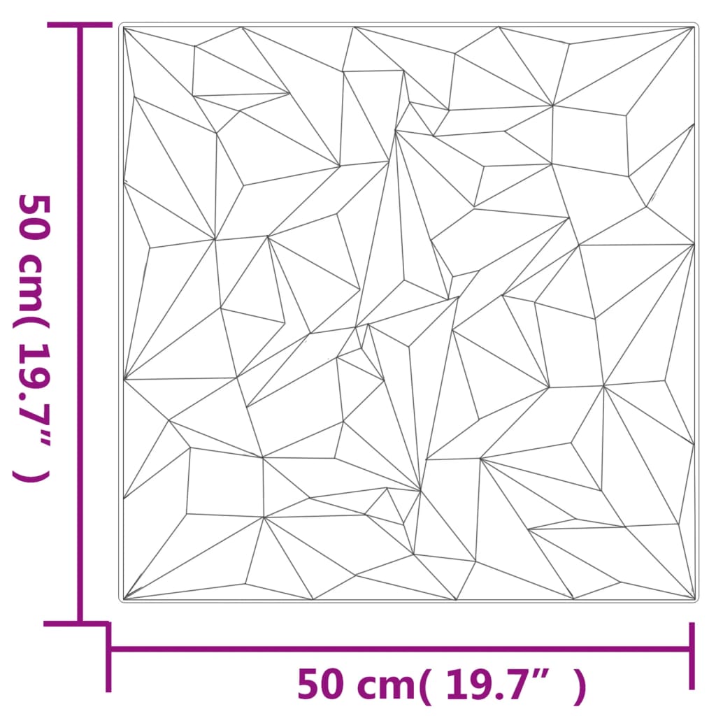 vidaXL Panouri de perete 12 buc. alb 50x50 cm XPS 3 m² ametist vidaXL Panouri de perete 12 buc. alb 50x50 cm XPS 3 m² ametist