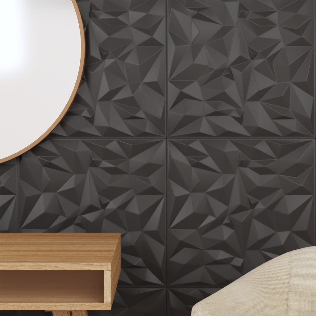 vidaXL Panouri de perete 48 buc. negru 50x50 cm XPS 12 m² ametist vidaXL Panouri de perete 48 buc. negru 50x50 cm XPS 12 m² ametist