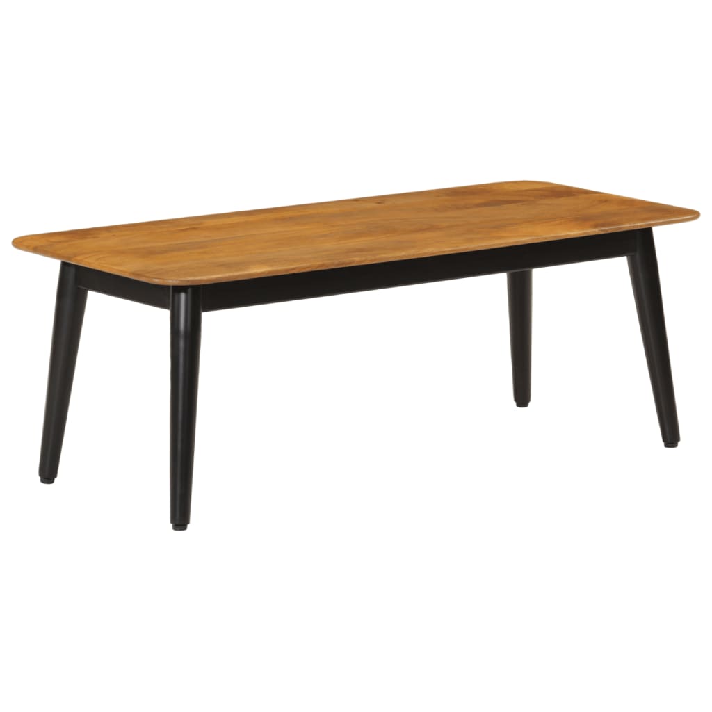 vidaXL Măsuță de cafea, 110x50x40 cm, lemn masiv de mango și fier vidaXL Măsuță de cafea, 110x50x40 cm, lemn masiv de mango și fier