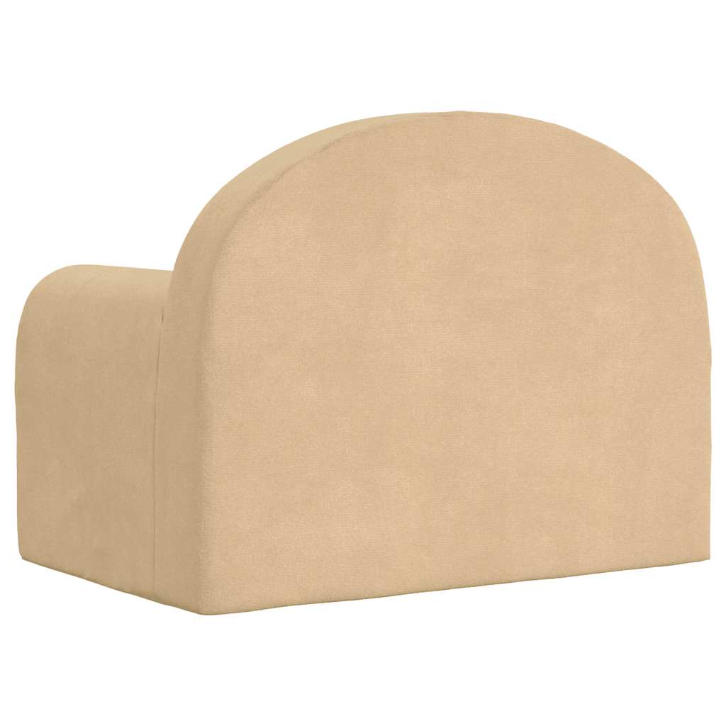 vidaXL Canapea pentru copii cremă moale de pluș