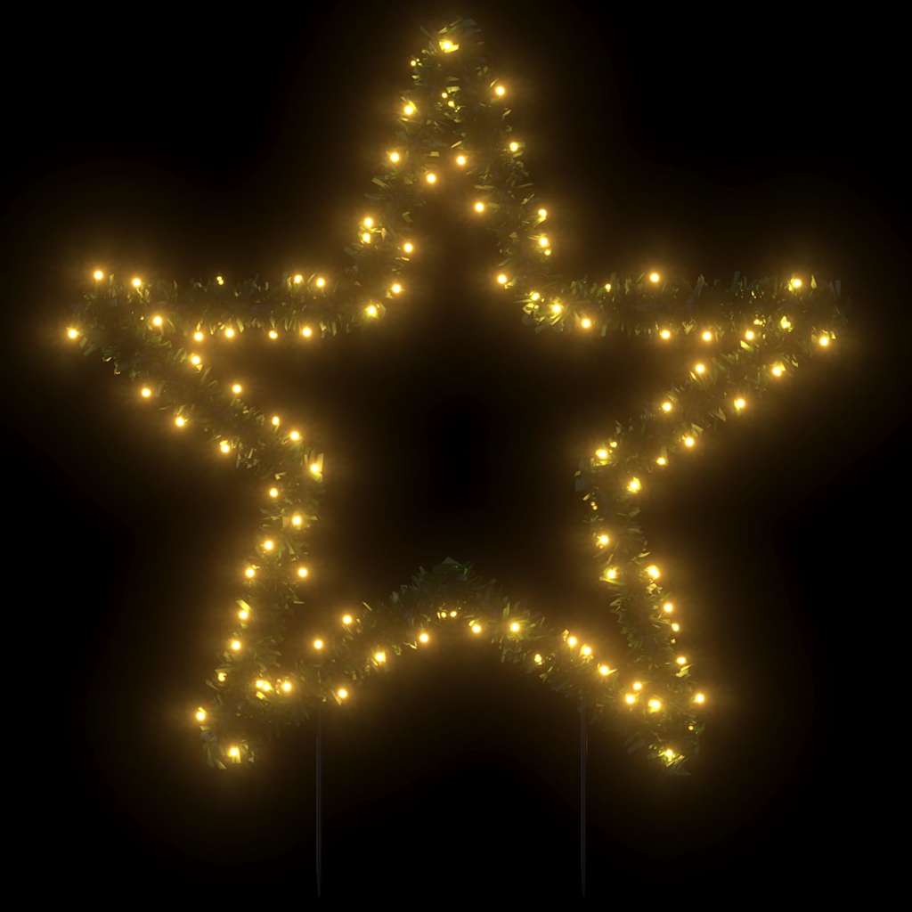 vidaXL Decorațiune stea cu lumini de Crăciun cu țăruși, 115 LED, 85 cm