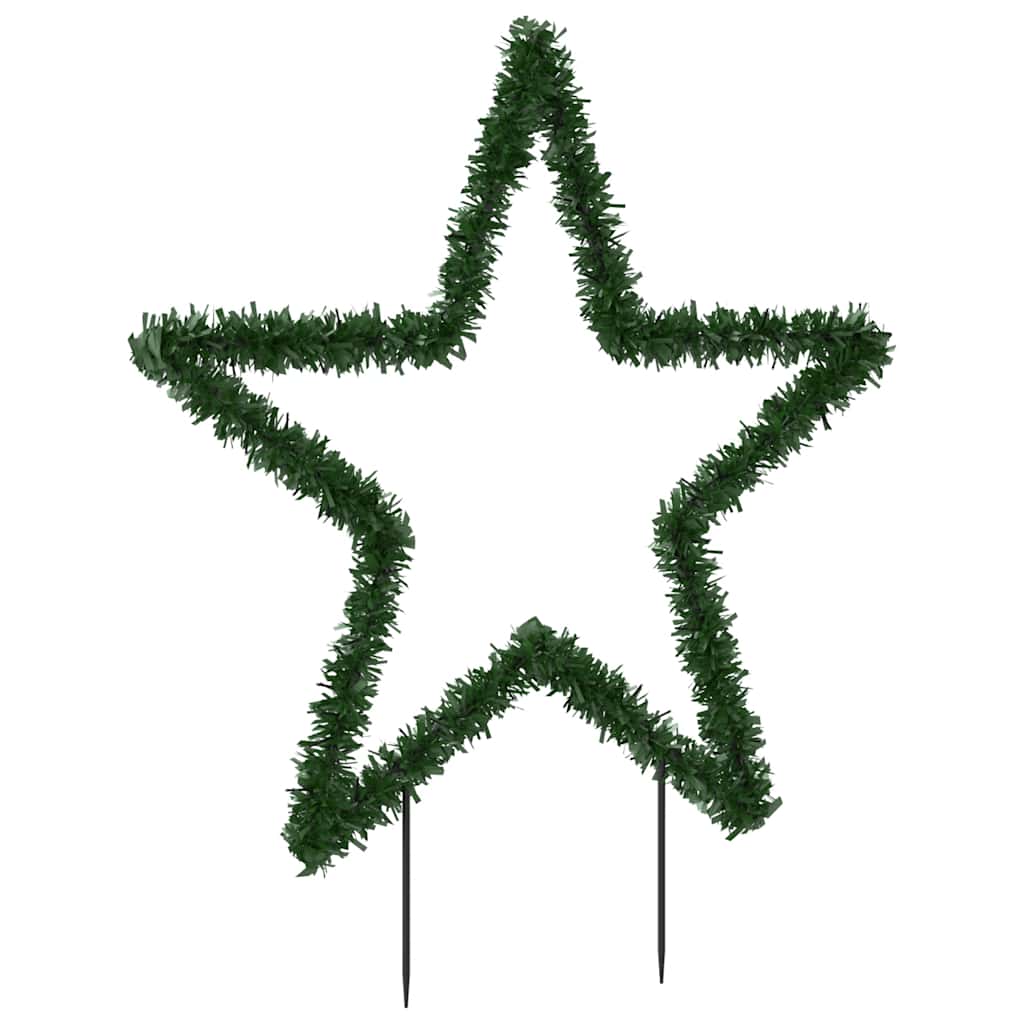vidaXL Decorațiune stea cu lumini de Crăciun cu țăruși, 115 LED, 85 cm