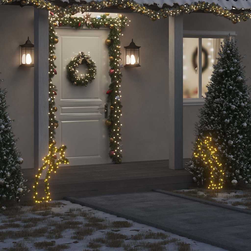 vidaXL Decorațiune meteorit cu lumini de Crăciun/țăruși 80 LED 62 cm vidaXL Decorațiune meteorit cu lumini de Crăciun/țăruși 80 LED 62 cm