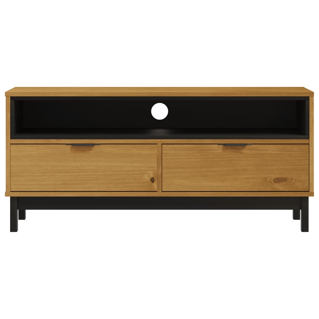vidaXL Dulap TV „FLAM” 110x40x50 cm, lemn masiv de pin vidaXL Dulap TV „FLAM” 110x40x50 cm, lemn masiv de pin