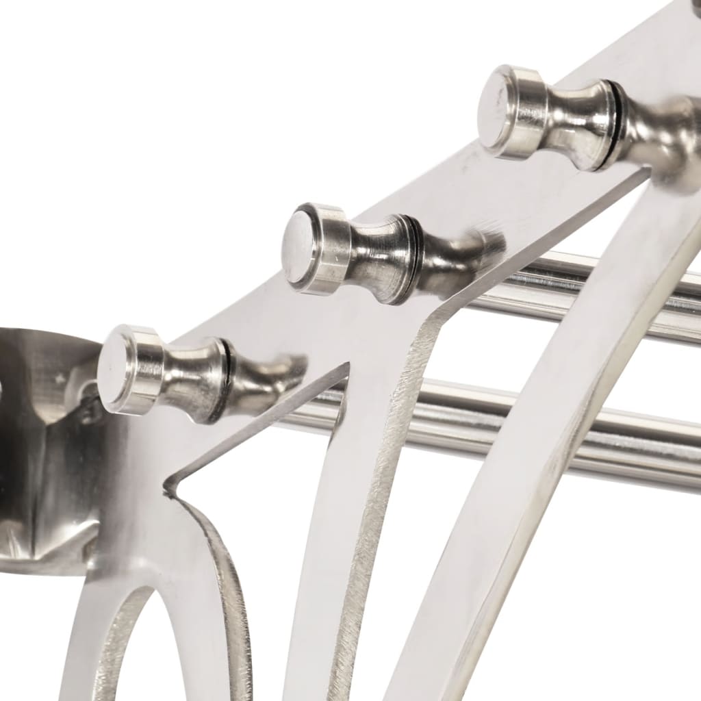 vidaXL Suport bagaj cu umerașe/oglindă, montat pe perete, aluminiu vidaXL Suport bagaj cu umerașe/oglindă, montat pe perete, aluminiu