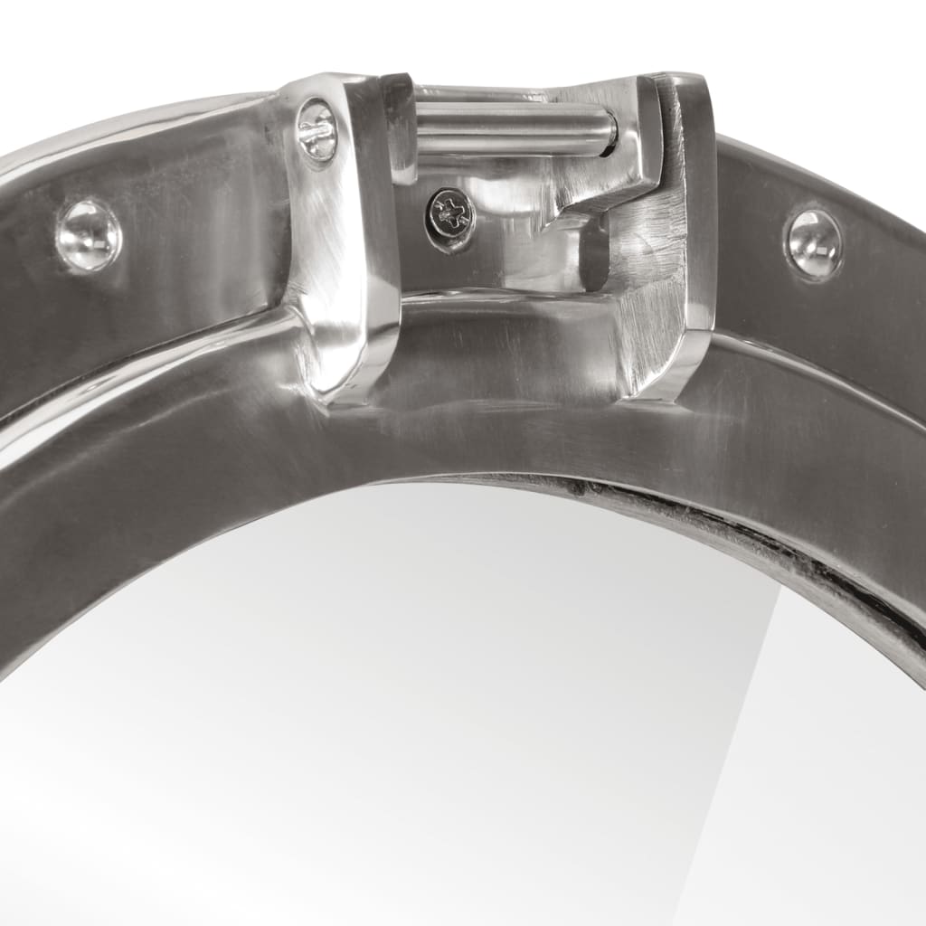 vidaXL Oglindă hublou de perete, Ø23 cm, aluminiu și sticlă