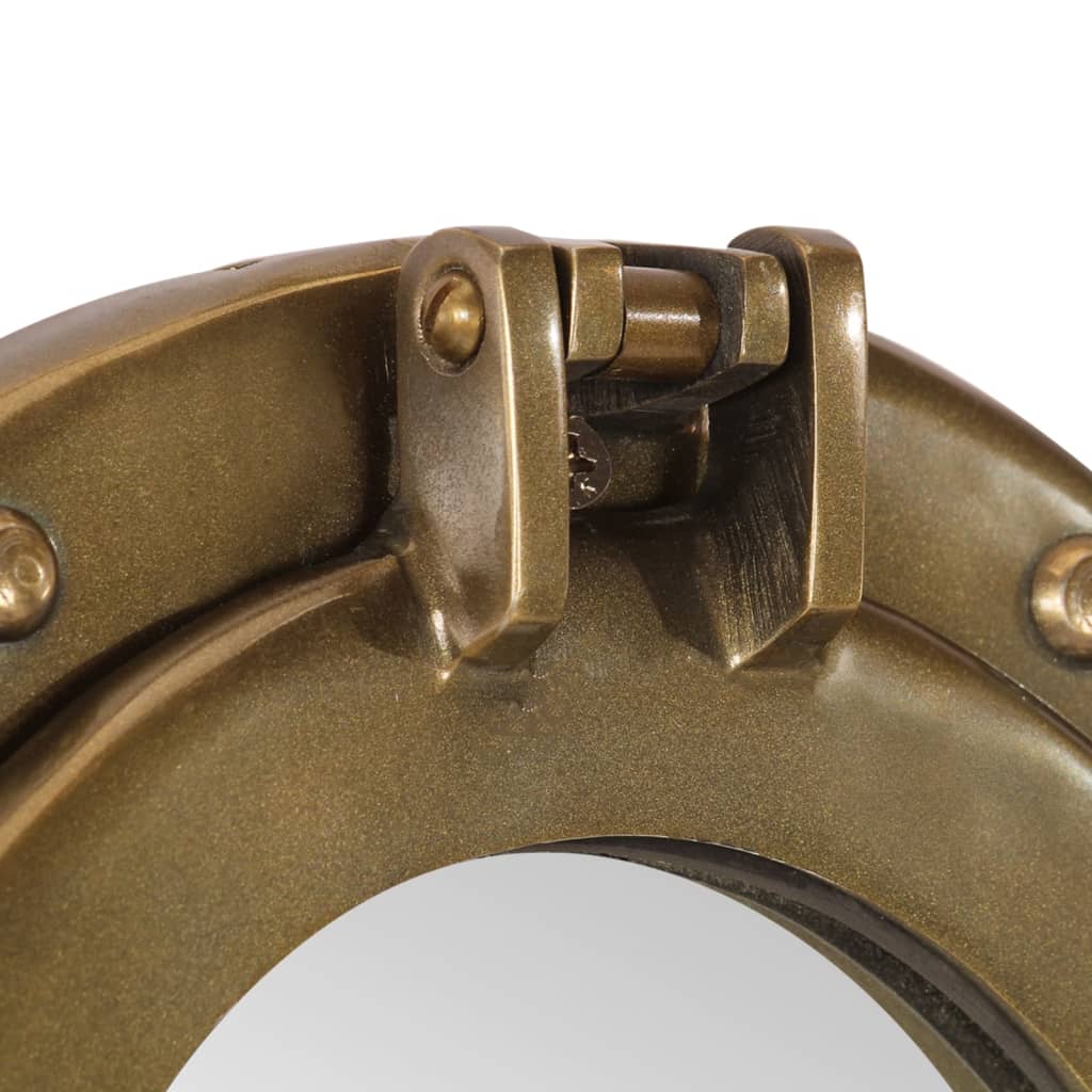 vidaXL Oglindă hublou de perete Ø30 cm aluminiu și sticlă