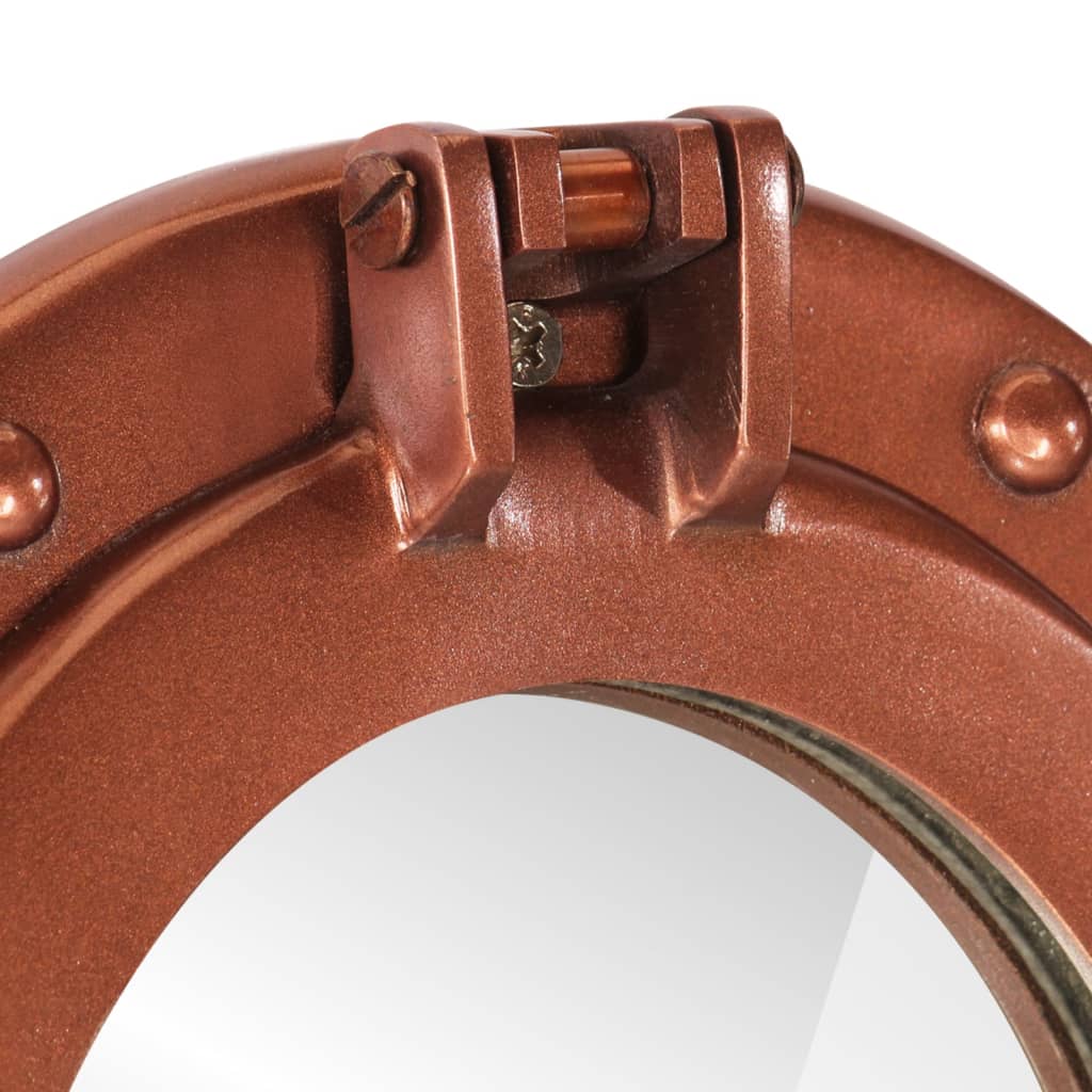 vidaXL Oglindă hublou de perete Ø30 cm aluminiu și sticlă