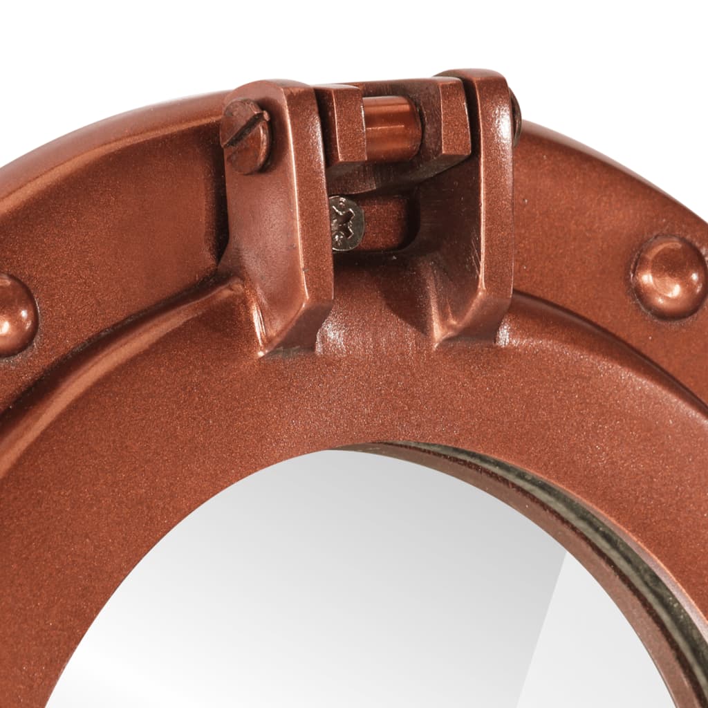 vidaXL Oglindă hublou de perete Ø38cm aluminiu și sticlă