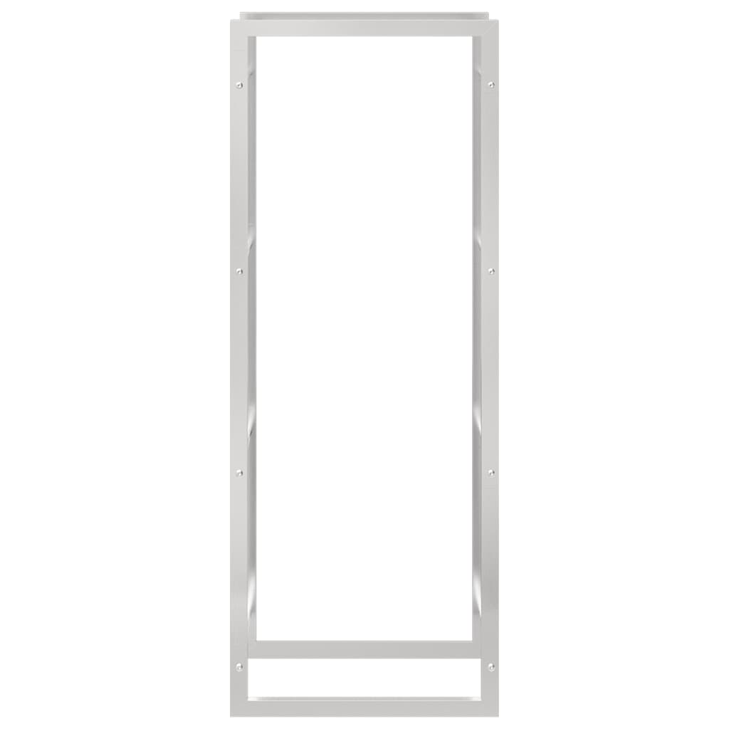 vidaXL Suport pentru lemne de foc, 50x28x132 cm, oțel inoxidabil