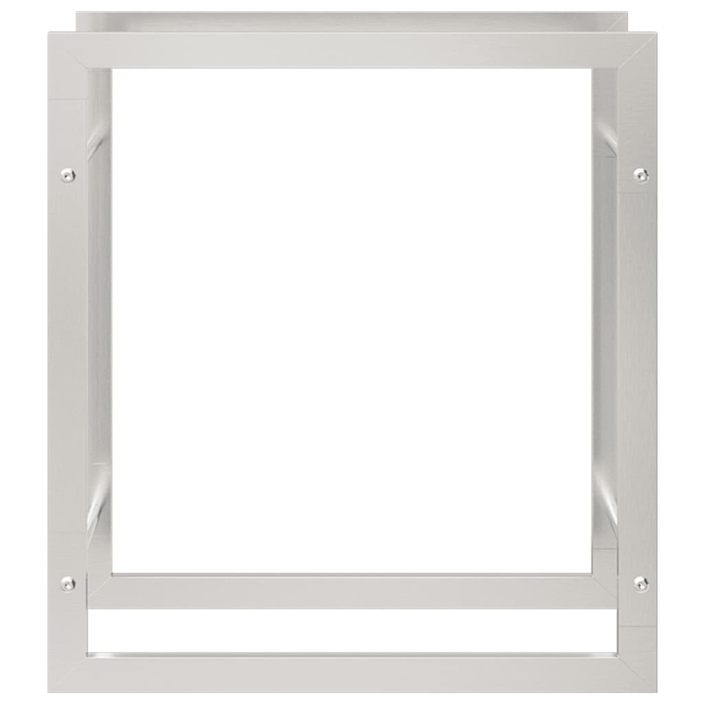 vidaXL Suport pentru lemne de foc, 80x28x86 cm, oțel inoxidabil vidaXL Suport pentru lemne de foc, 80x28x86 cm, oțel inoxidabil
