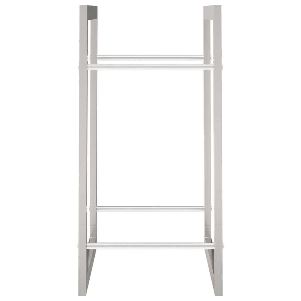vidaXL Suport pentru lemne de foc, 80x28x86 cm, oțel inoxidabil vidaXL Suport pentru lemne de foc, 80x28x86 cm, oțel inoxidabil