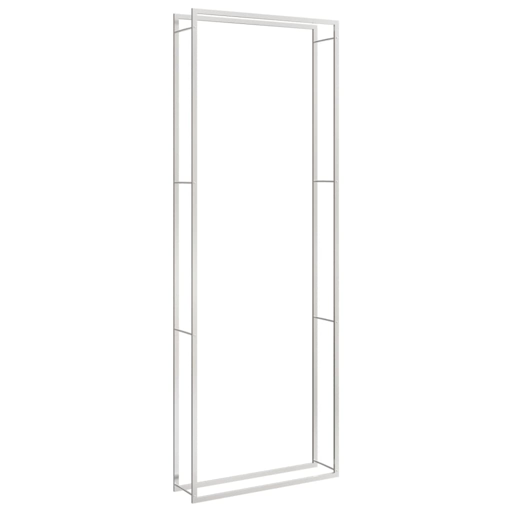 vidaXL Suport pentru lemne de foc, 110x28x312 cm, oțel inoxidabil
