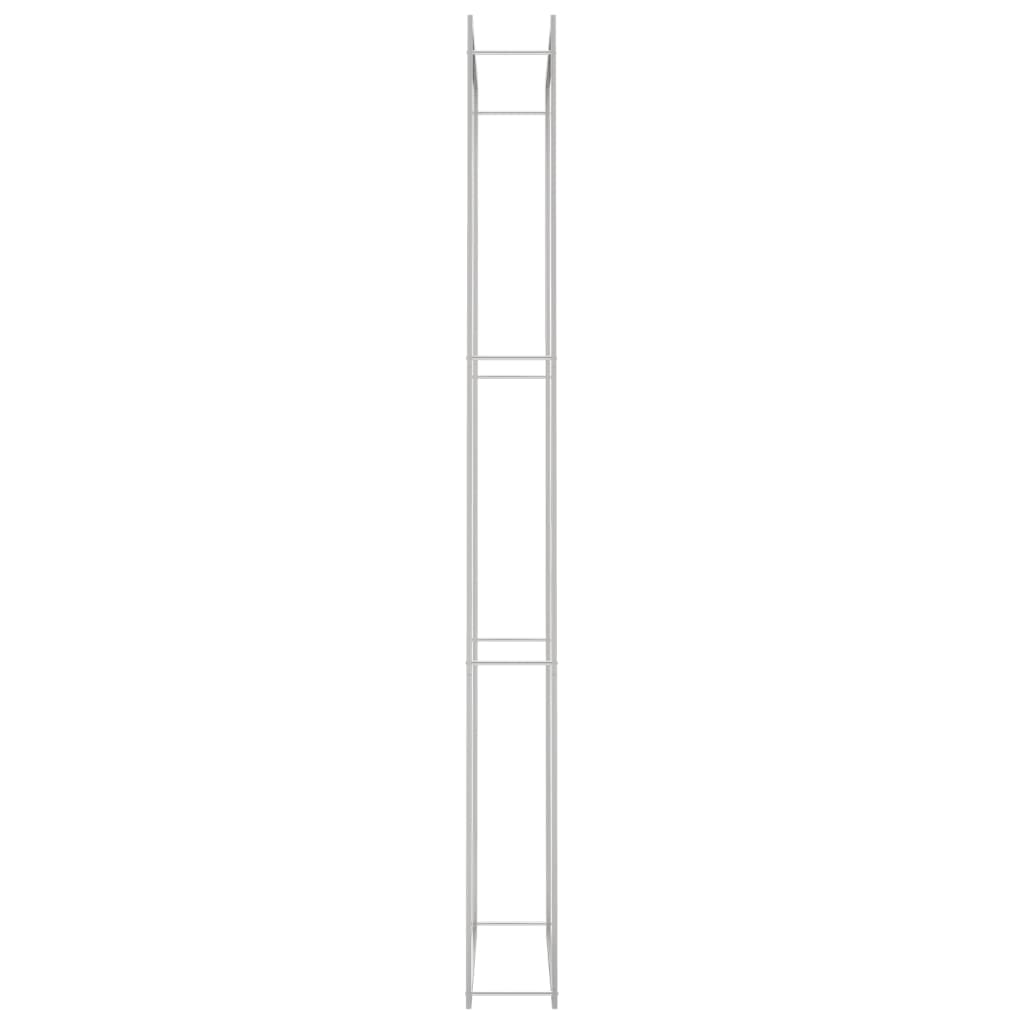 vidaXL Suport pentru lemne de foc, 110x28x312 cm, oțel inoxidabil