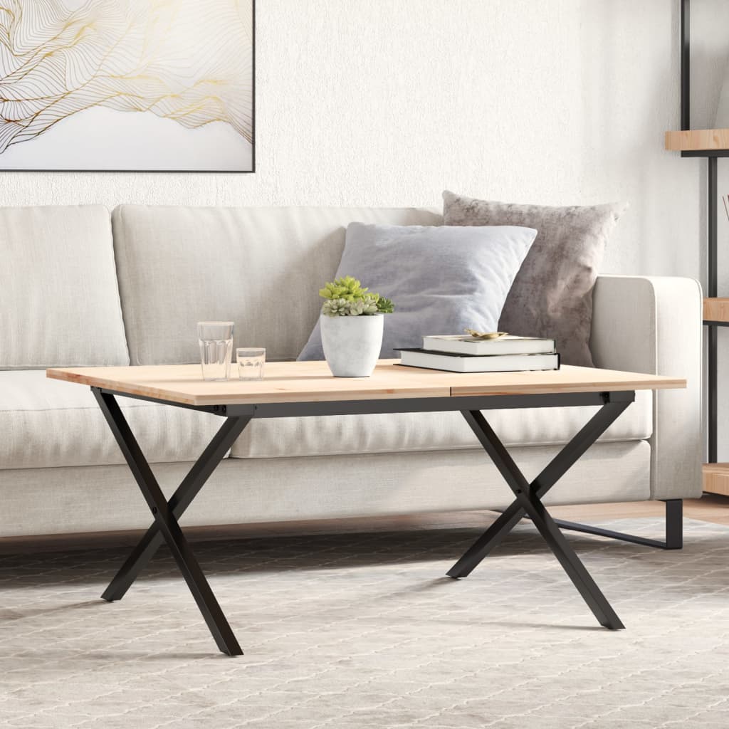 vidaXL Picioare Măsuță de cafea X-Frame 80x70x43 cm Oţel