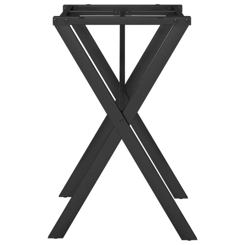 vidaXL Picioare masă de sufragerie X-Frame 60x40x73 cm Oţel vidaXL Picioare masă de sufragerie X-Frame 60x40x73 cm Oţel