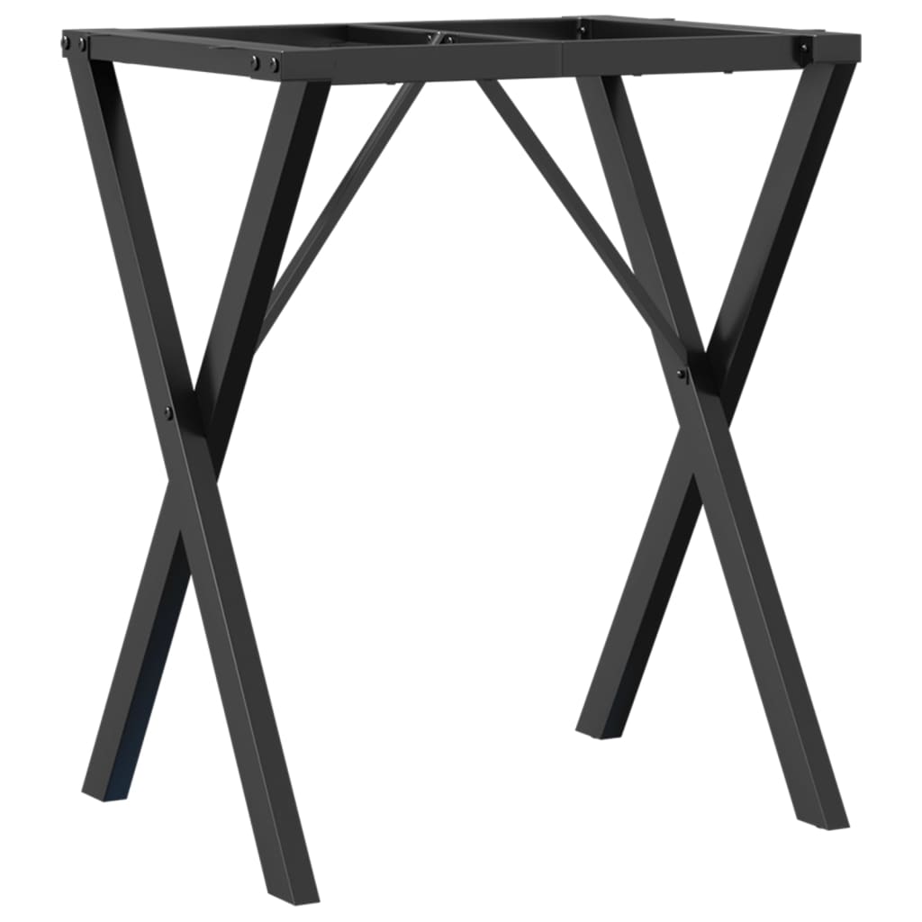 vidaXL Picioare masă de sufragerie X-Frame 60x40x73 cm Oţel vidaXL Picioare masă de sufragerie X-Frame 60x40x73 cm Oţel