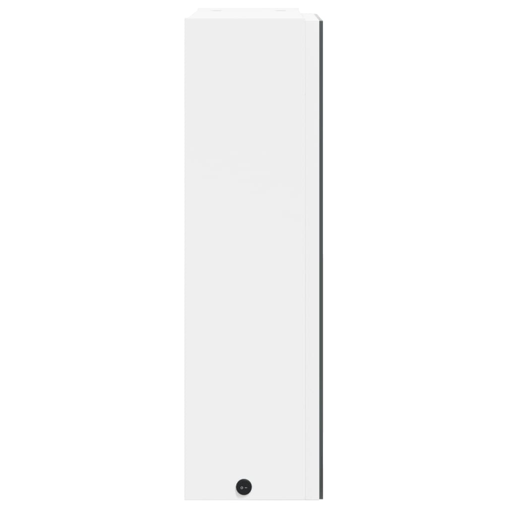 vidaXL Dulap cu oglindă de baie cu lumină LED, alb, 45x13x52 cm vidaXL Dulap cu oglindă de baie cu lumină LED, alb, 45x13x52 cm