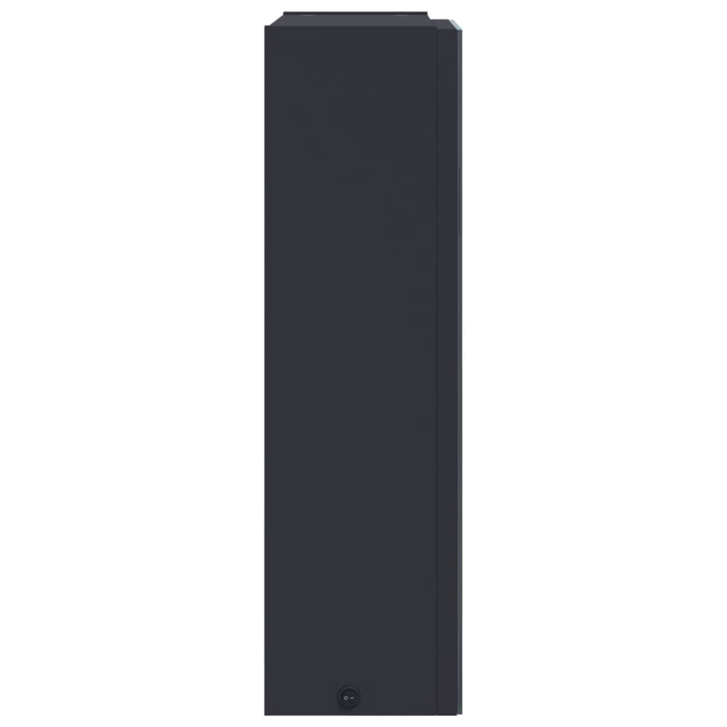 vidaXL Dulap cu oglindă de baie cu lumină LED, gri, 45x13x52 cm vidaXL Dulap cu oglindă de baie cu lumină LED, gri, 45x13x52 cm