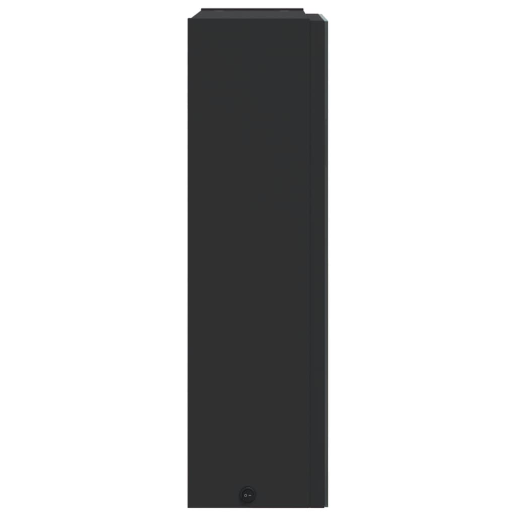vidaXL Dulap cu oglindă de baie cu LED, negru, 45x13x52 cm vidaXL Dulap cu oglindă de baie cu LED, negru, 45x13x52 cm