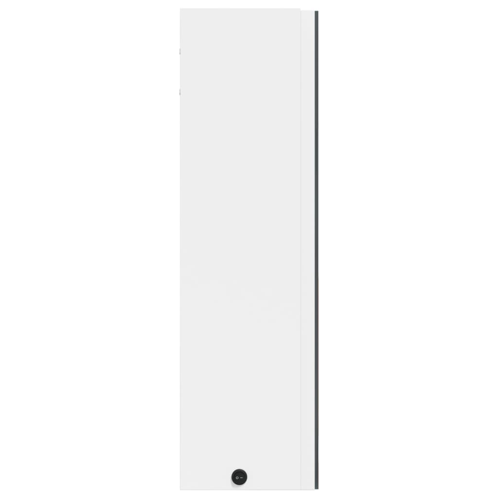 vidaXL Dulap cu oglindă de baie cu lumină LED, alb, 60x13x52 cm vidaXL Dulap cu oglindă de baie cu lumină LED, alb, 60x13x52 cm