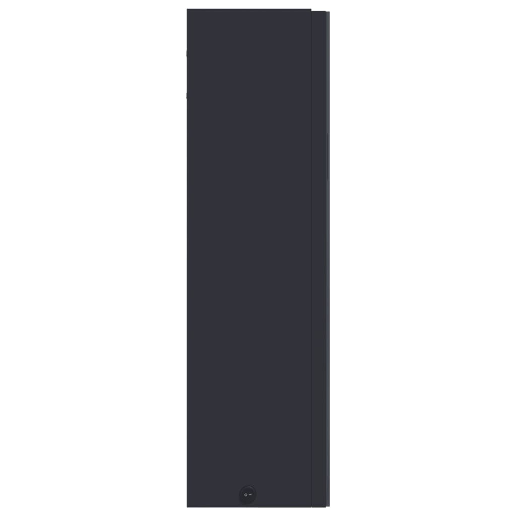 vidaXL Dulap cu oglindă de baie cu lumină LED, gri, 60x13x52 cm vidaXL Dulap cu oglindă de baie cu lumină LED, gri, 60x13x52 cm