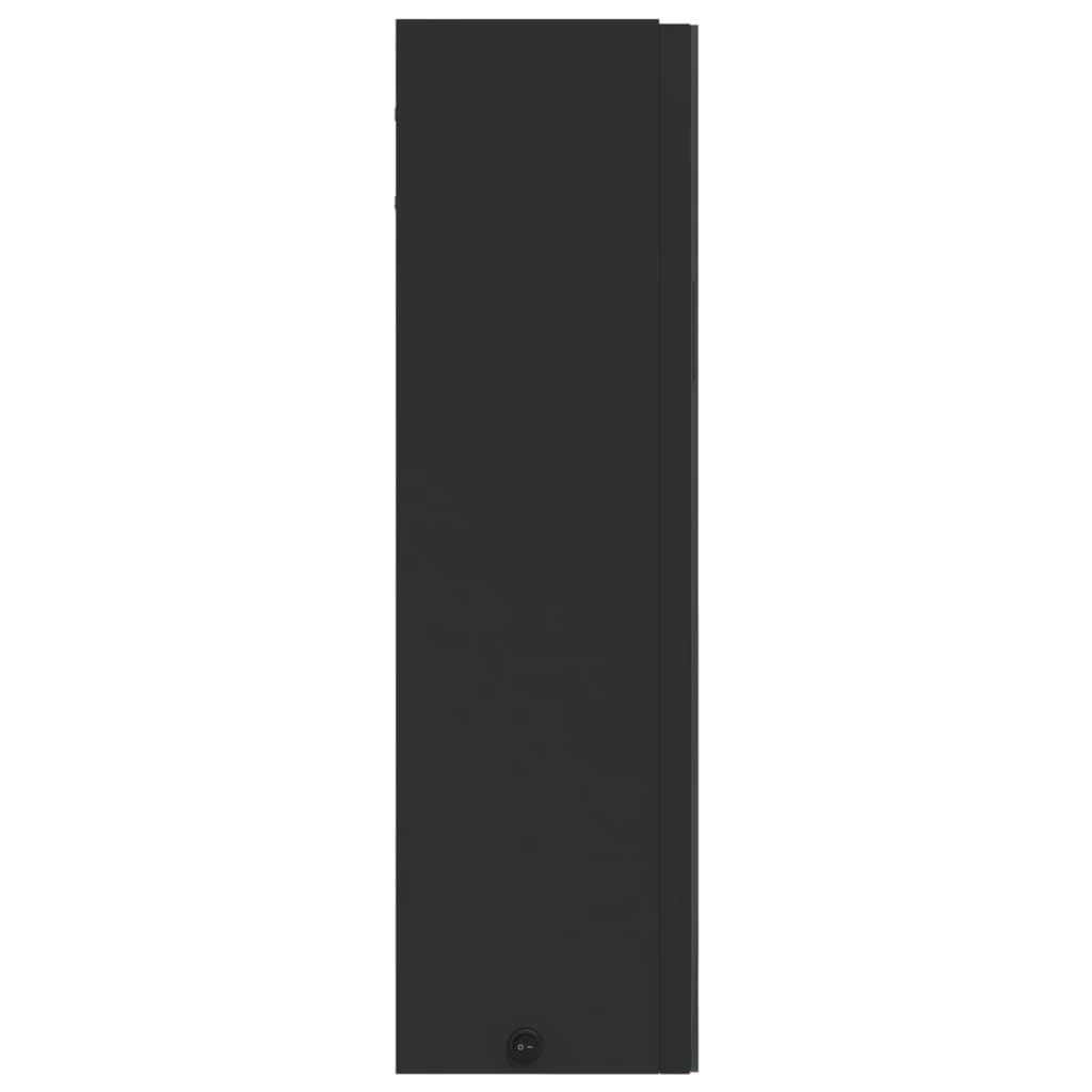 vidaXL Dulap cu oglindă de baie cu LED, negru, 60x13x52 cm vidaXL Dulap cu oglindă de baie cu LED, negru, 60x13x52 cm