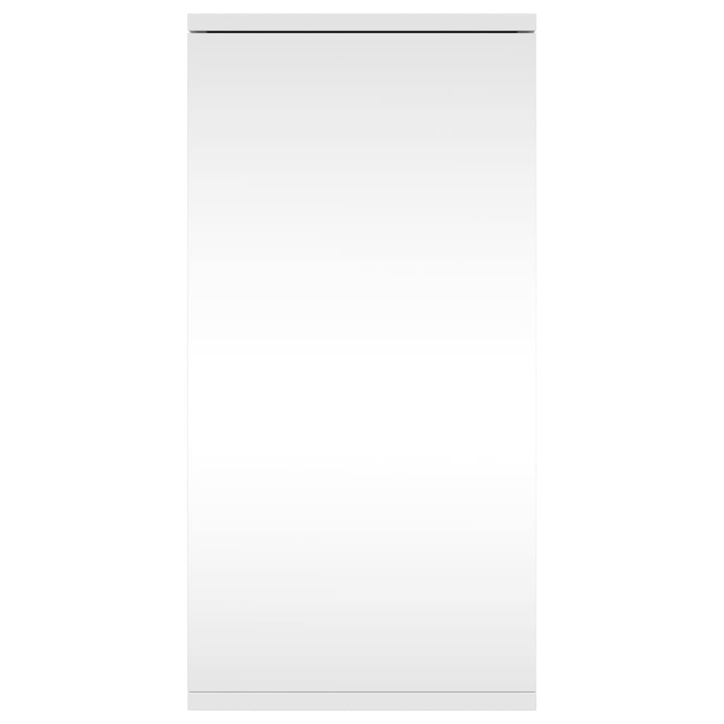 vidaXL Dulap de colț cu oglindă pentru baie, alb, 30x24x60 cm vidaXL Dulap de colț cu oglindă pentru baie, alb, 30x24x60 cm