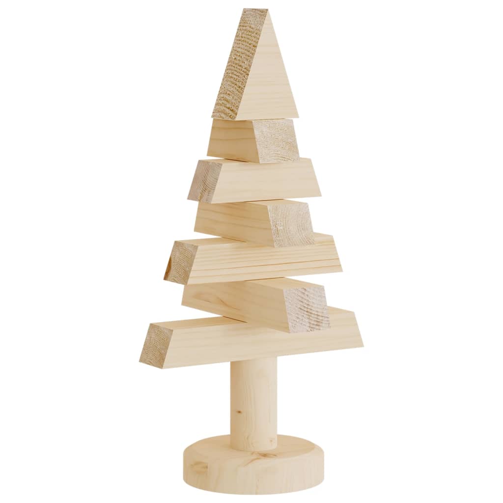 vidaXL Brazi de Crăciun din lemn decorativi 2 buc. 30 cm lemn de pin