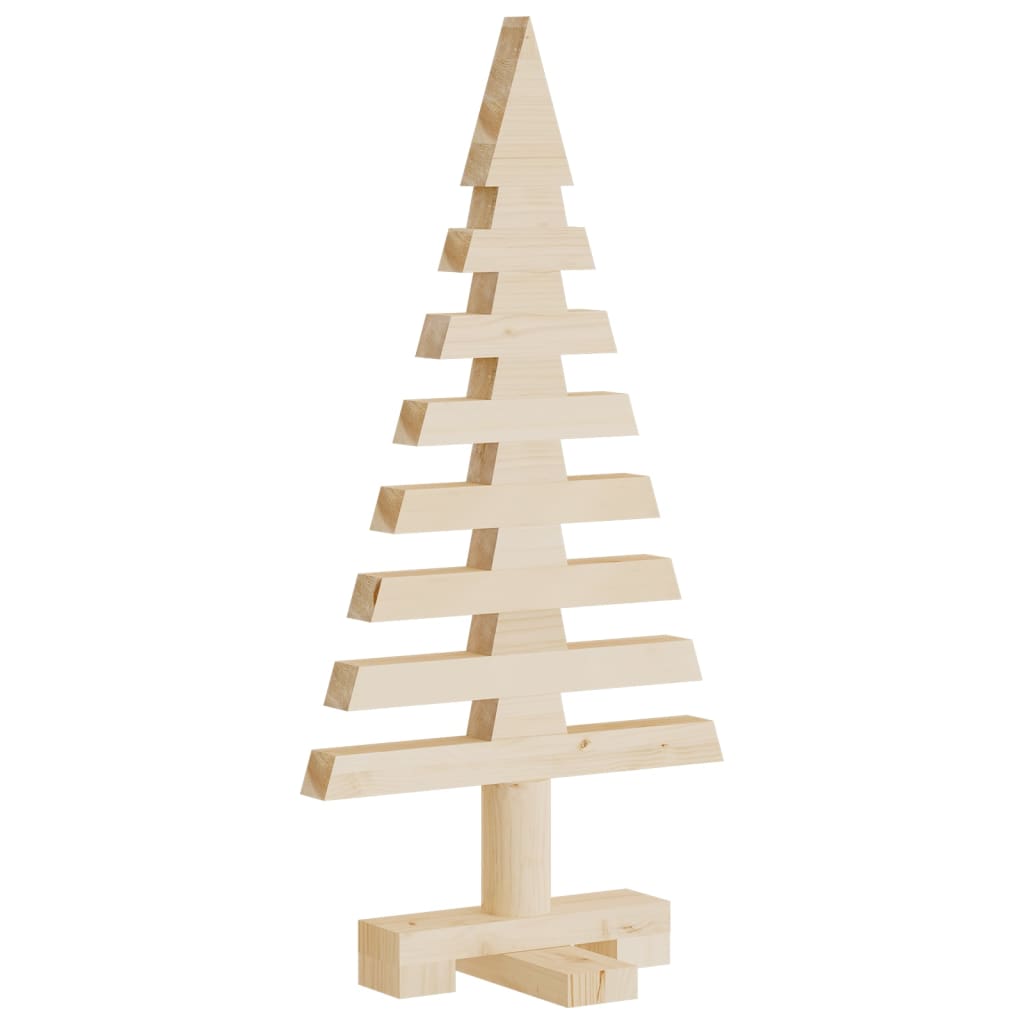vidaXL Brad de Crăciun din lemn decorativ, 60 cm, lemn de pin masiv vidaXL Brad de Crăciun din lemn decorativ, 60 cm, lemn de pin masiv