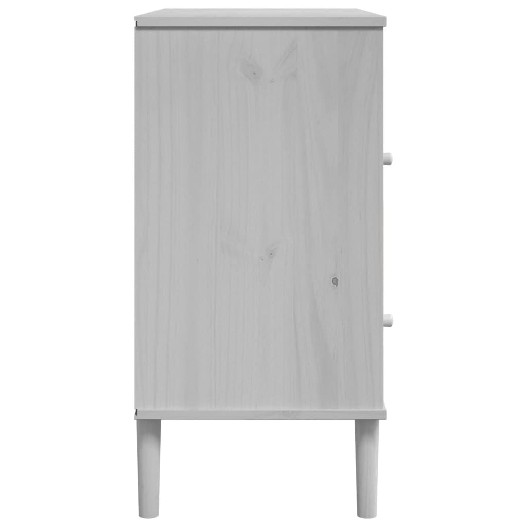 vidaXL Servantă SENJA, aspect ratan alb, 80x40x80 cm, lemn masiv pin vidaXL Servantă SENJA, aspect ratan alb, 80x40x80 cm, lemn masiv pin