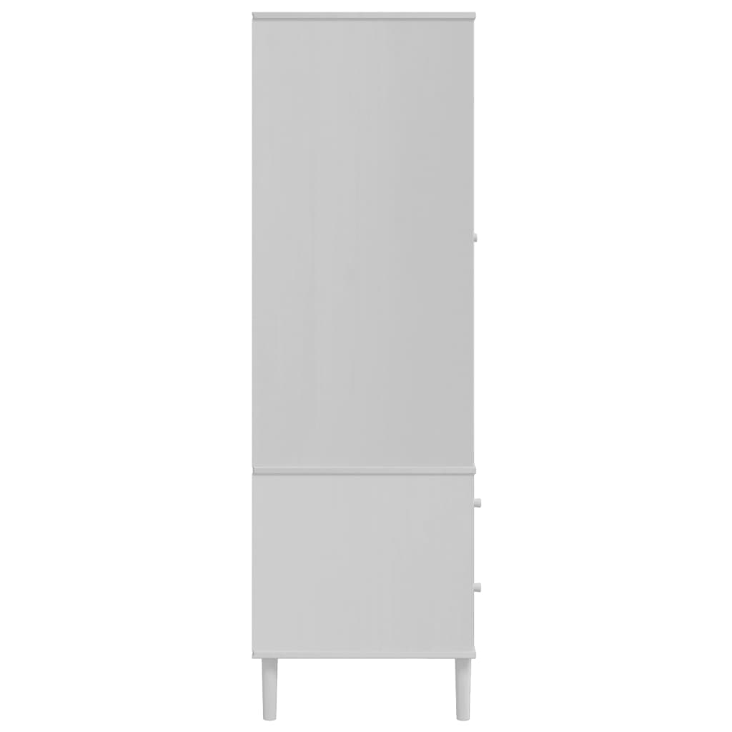 vidaXL Șifonier SENJA, aspect ratan alb, 90x55x175 cm, lemn masiv pin vidaXL Șifonier SENJA, aspect ratan alb, 90x55x175 cm, lemn masiv pin
