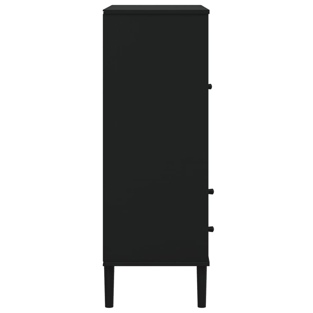 vidaXL Dulap înalt SENJA aspect ratan negru, 90x40x112cm vidaXL Dulap înalt SENJA aspect ratan negru, 90x40x112cm