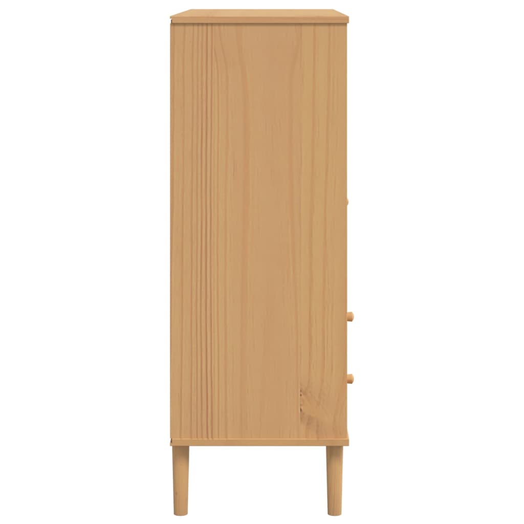 vidaXL Dulap înalt SENJA aspect ratan maro, 90x40x112cm vidaXL Dulap înalt SENJA aspect ratan maro, 90x40x112cm