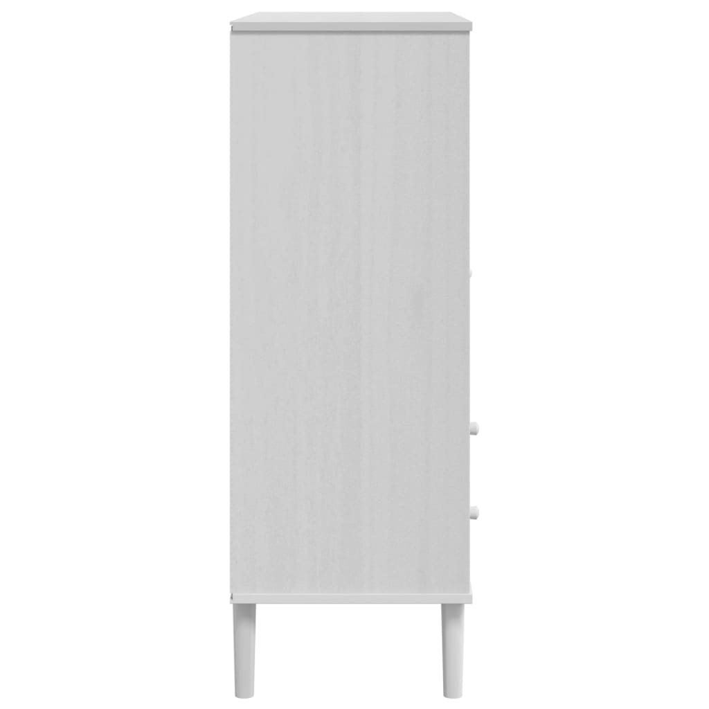 vidaXL Dulap înalt SENJA aspect ratan alb, 90x40x112cm, lemn masiv pin vidaXL Dulap înalt SENJA aspect ratan alb, 90x40x112cm, lemn masiv pin