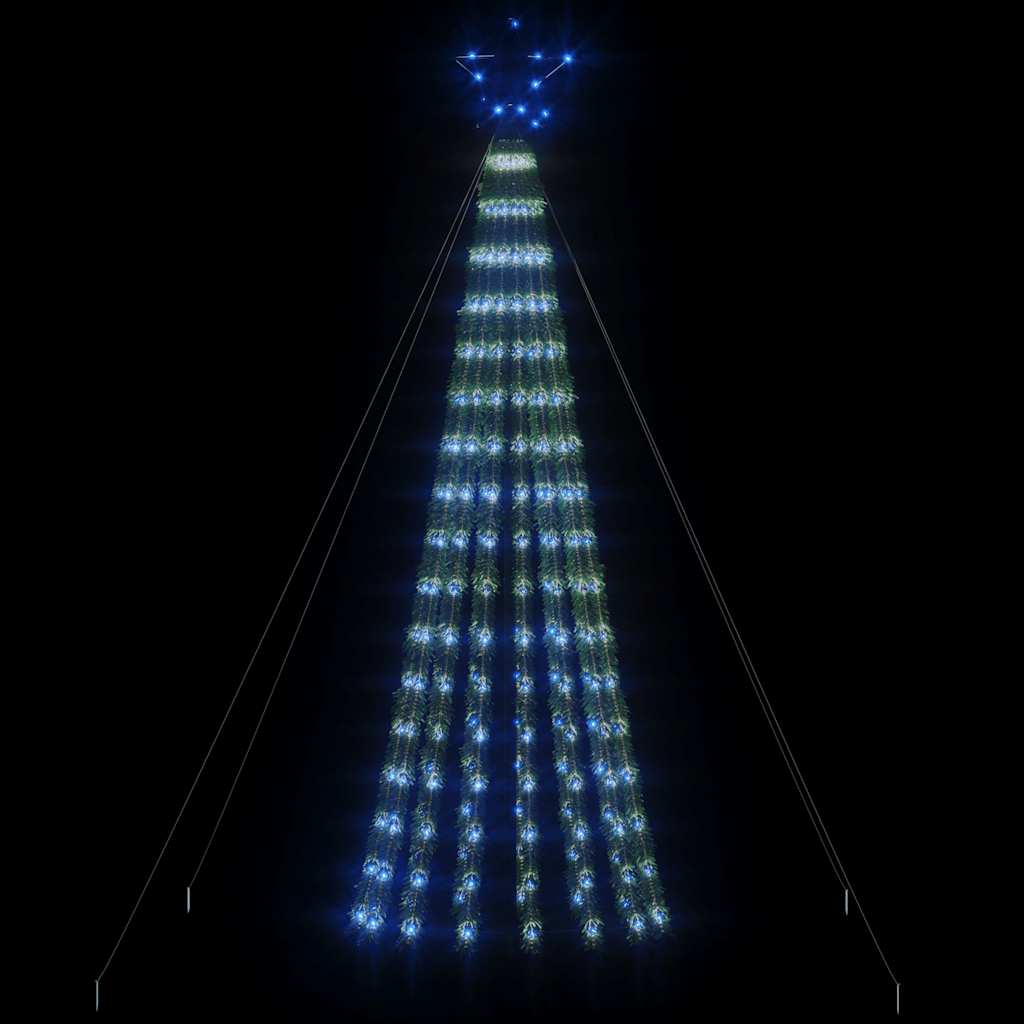 vidaXL Pom de Crăciun LED 275 LED-uri Albastru 180 cm vidaXL Pom de Crăciun LED 275 LED-uri Albastru 180 cm