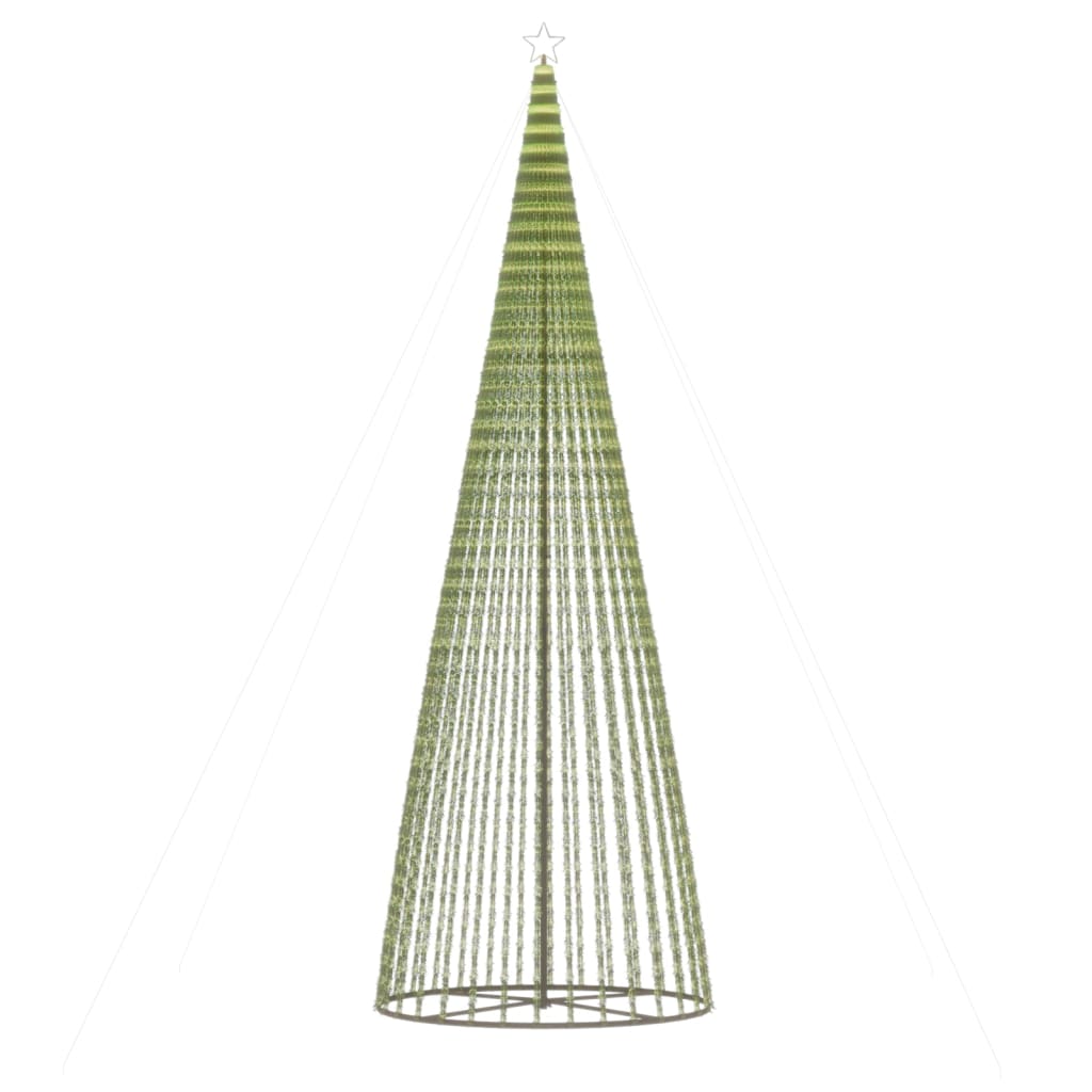 vidaXL Pom de Crăciun LED 1544 LED-uri Alb Cald 500 cm