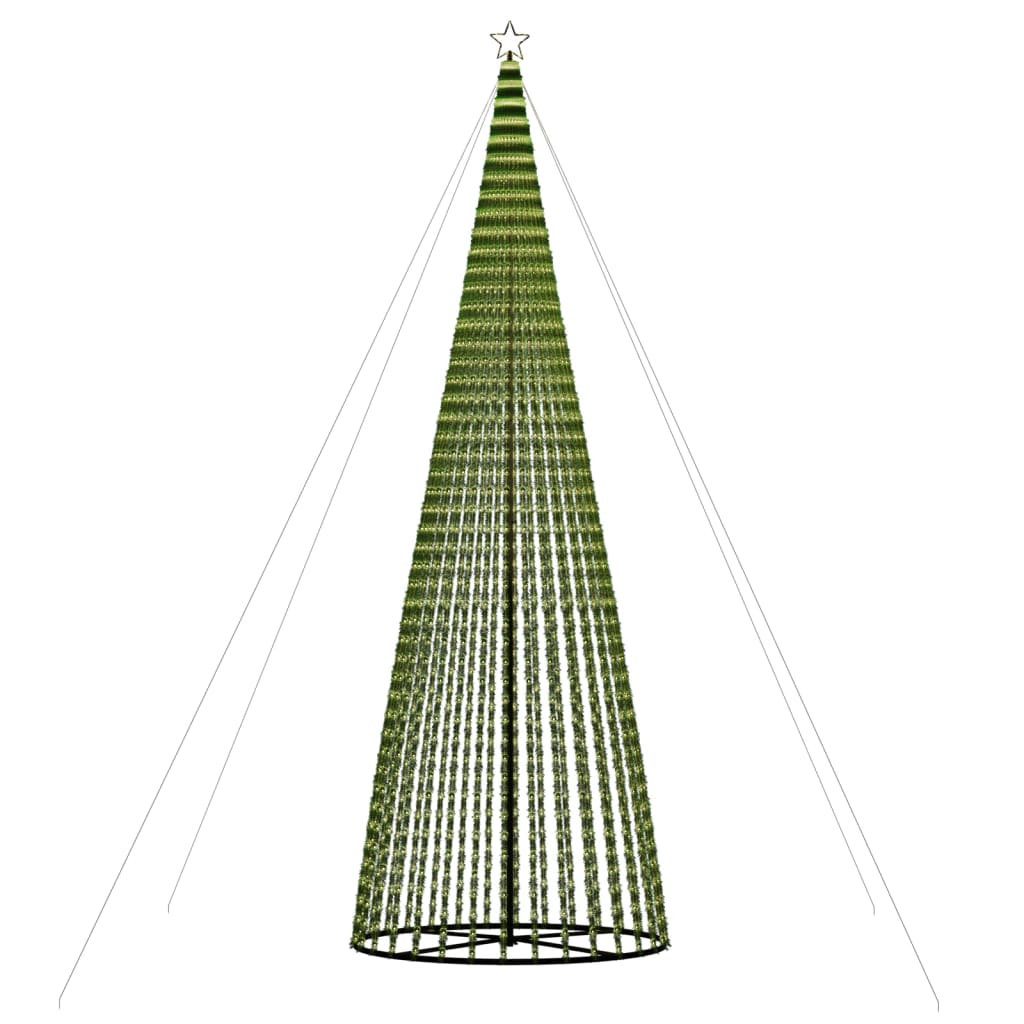 vidaXL Pom de Crăciun LED 1544 LED-uri Alb Cald 500 cm