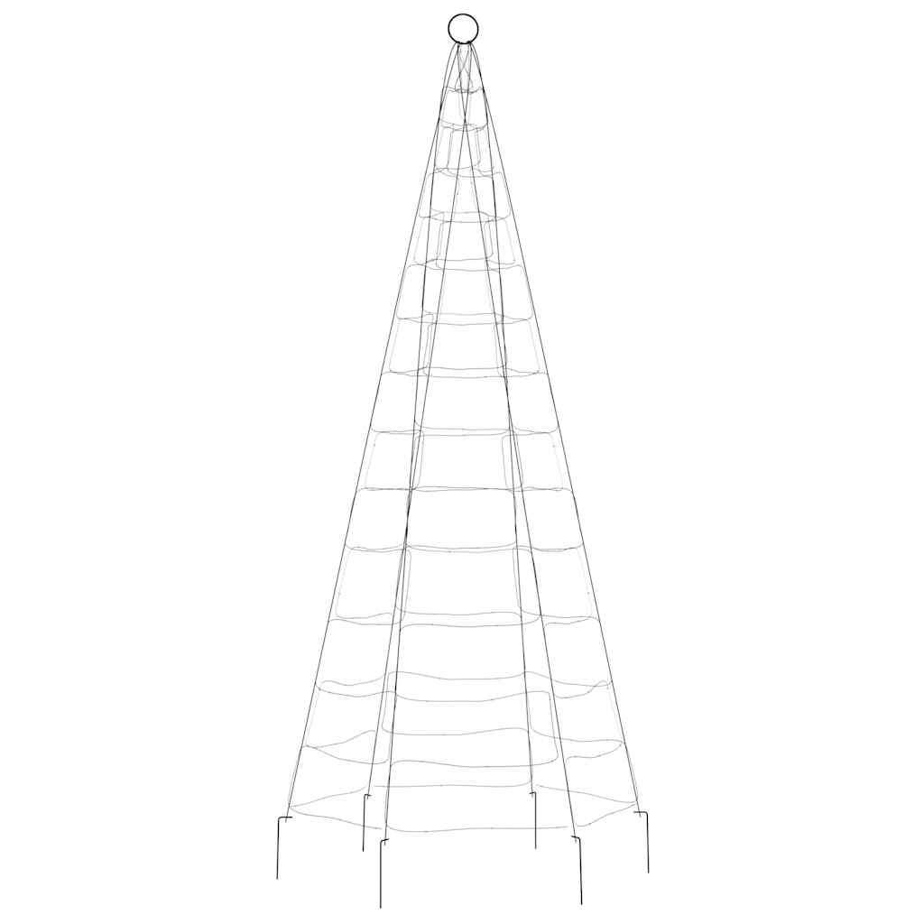 vidaXL Pom de Crăciun LED pe stâlp 200 LED-uri colorate 180 cm