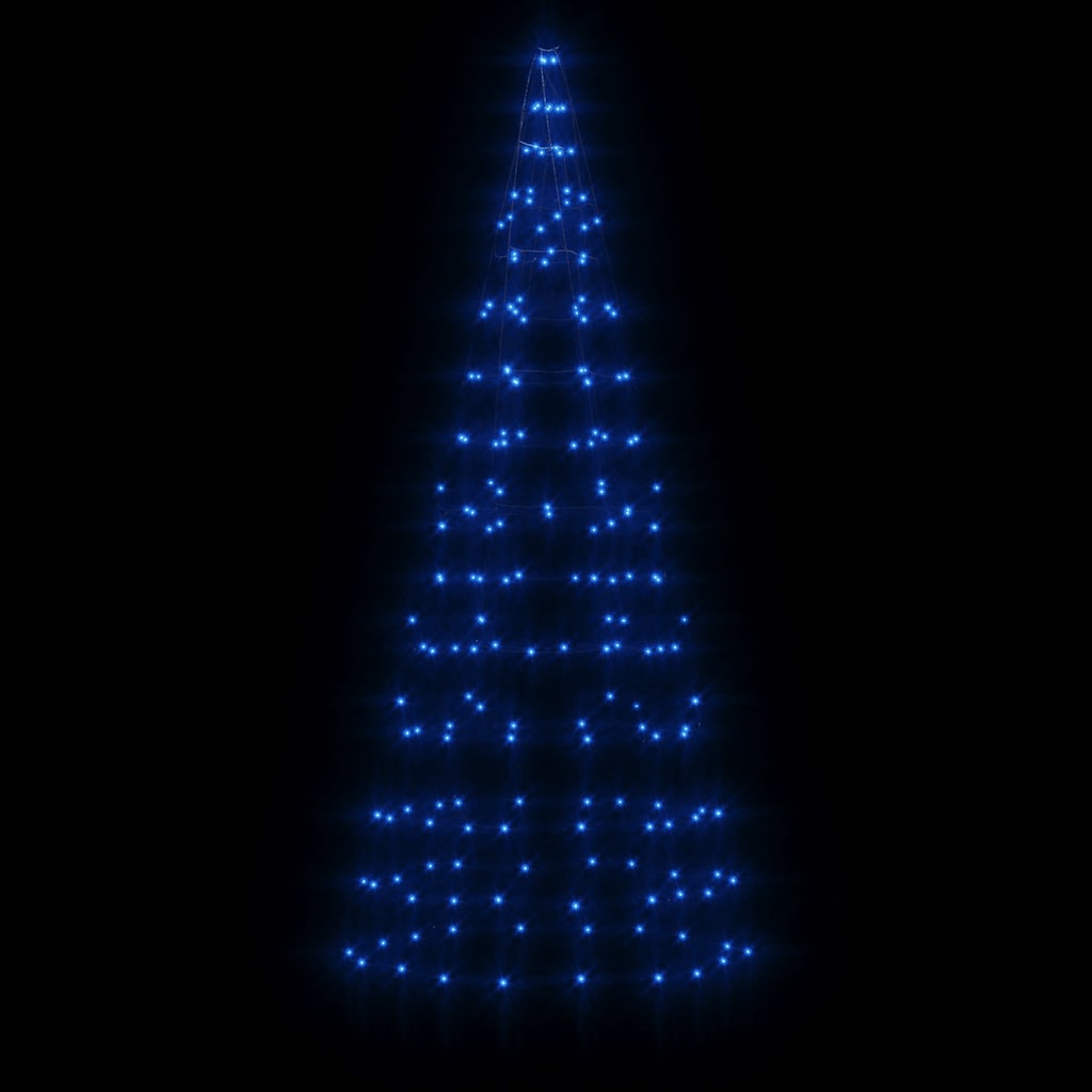 vidaXL Pom de Crăciun LED pe stâlp 200 LED-uri Albastru 180 cm vidaXL Pom de Crăciun LED pe stâlp 200 LED-uri Albastru 180 cm