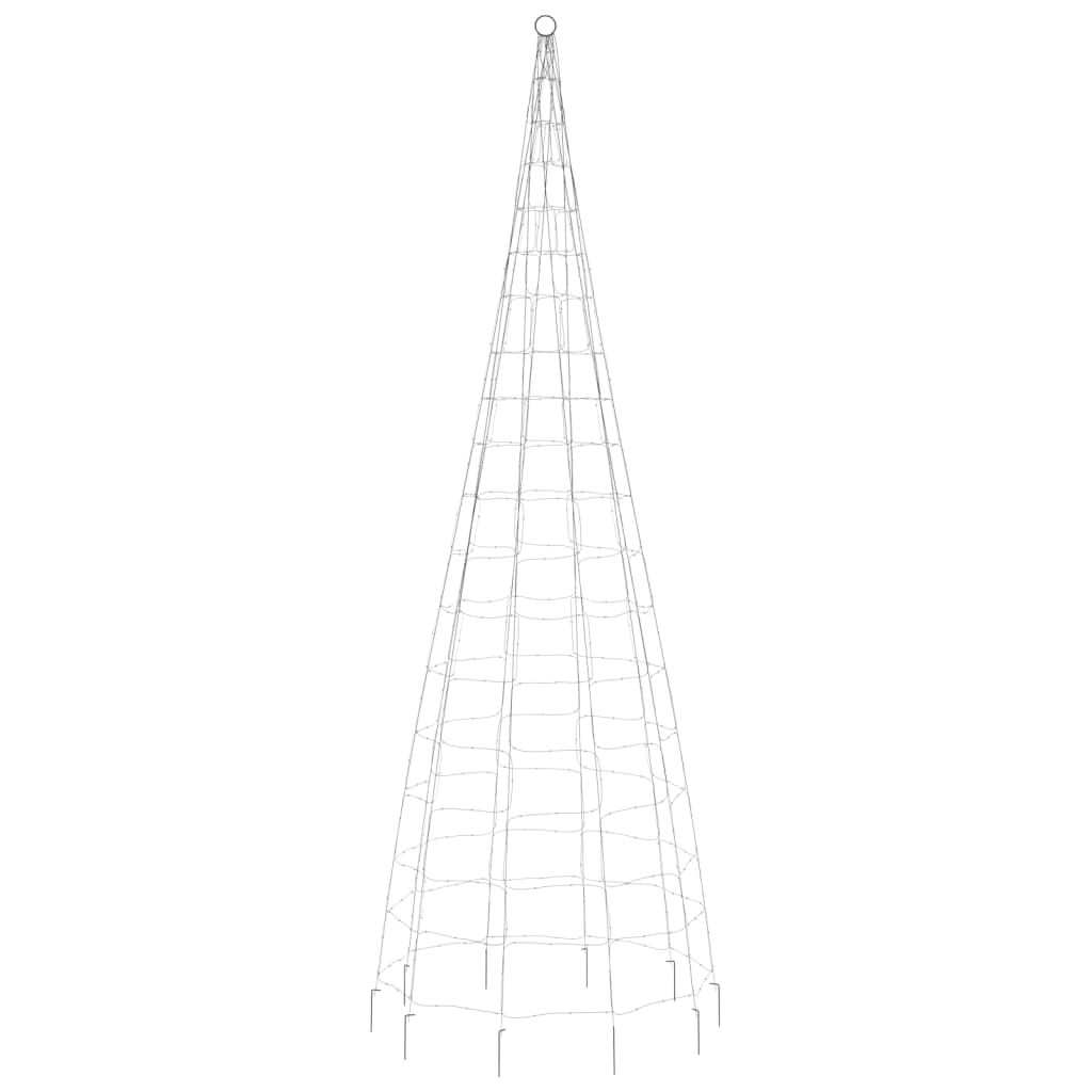 vidaXL Pom de Crăciun LED pe stâlp 550 LED-uri Alb Cald 300 cm