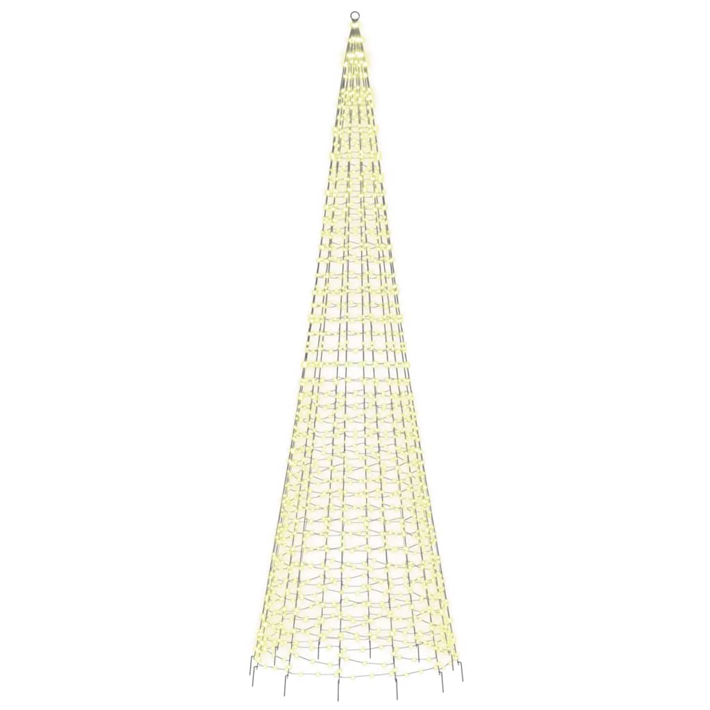 vidaXL Pom de Crăciun LED pe stâlp 1534 LED-uri Alb Cald 500 cm vidaXL Pom de Crăciun LED pe stâlp 1534 LED-uri Alb Cald 500 cm