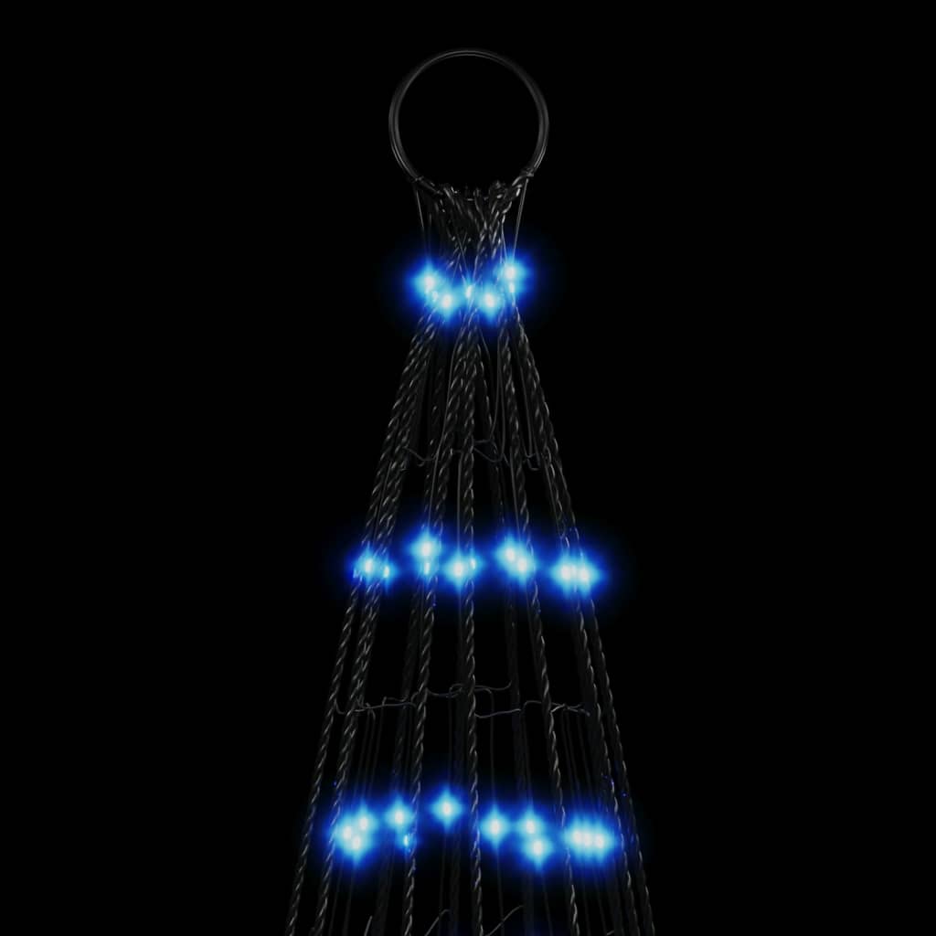 vidaXL Pom de Crăciun LED pe stâlp 1534 LED-uri Albastru 500 cm