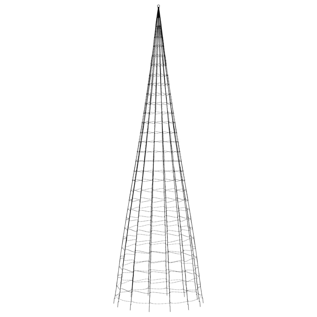 vidaXL Pom de Crăciun LED pe stâlp 3000 LED-uri Albastru 800 cm