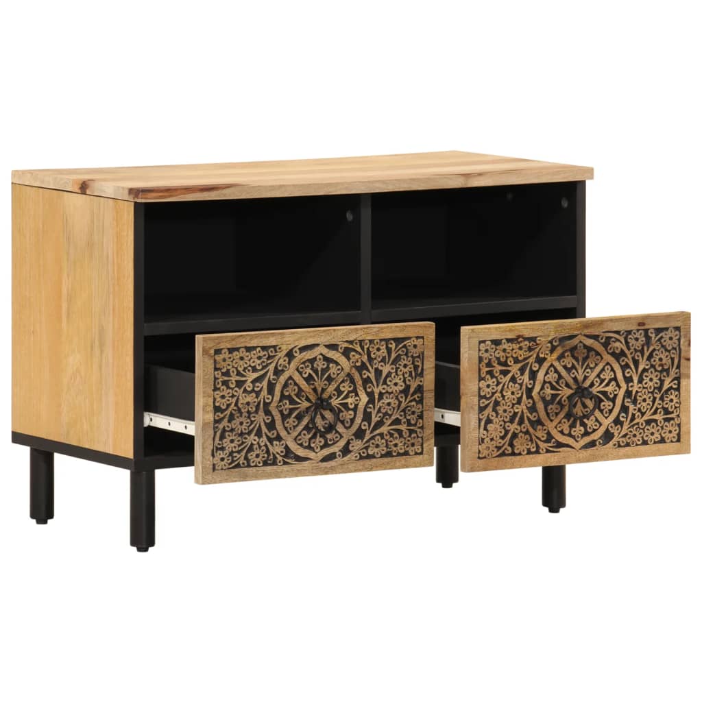 vidaXL Comodă TV, 70x33x46 cm, lemn masiv de mango