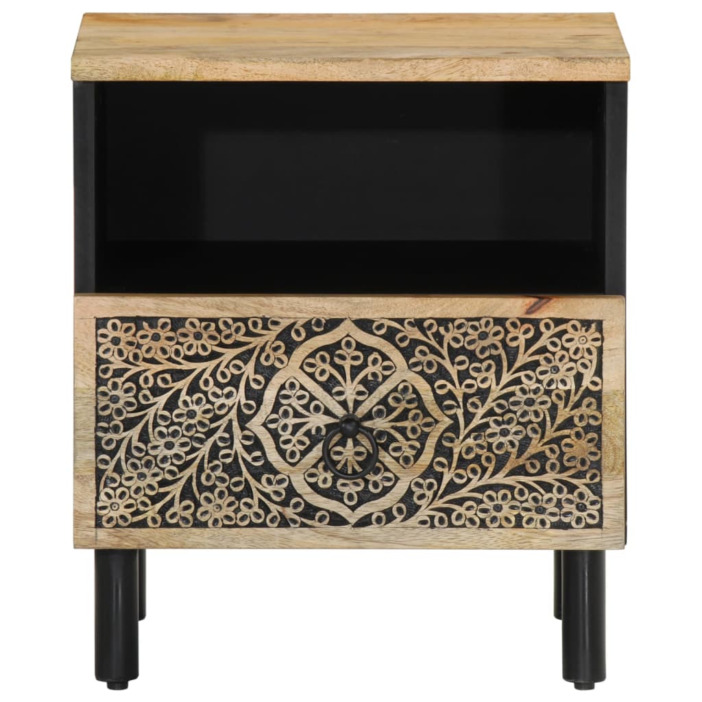 vidaXL Noptiere, 2 buc., 40x33x46 cm, lemn masiv de acacia vidaXL Noptiere, 2 buc., 40x33x46 cm, lemn masiv de acacia