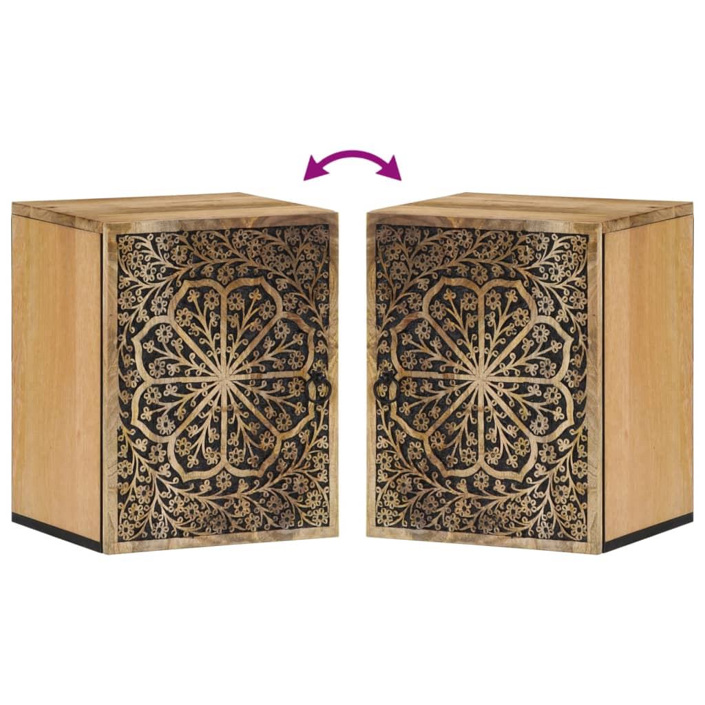 vidaXL Dulap de perete de baie, 38x33x48 cm, lemn masiv de mango