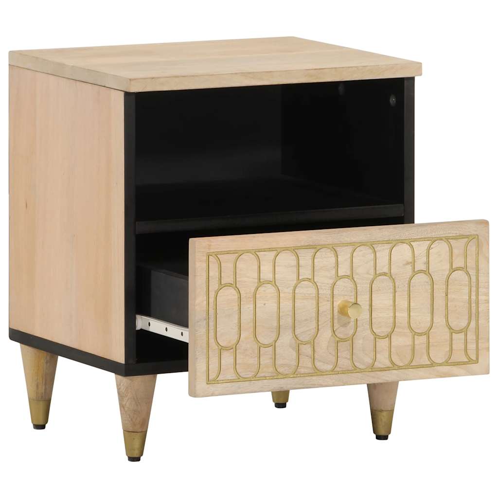 vidaXL Noptiere, 2 buc., 40x33x46 cm, lemn masiv de acacia vidaXL Noptiere, 2 buc., 40x33x46 cm, lemn masiv de acacia
